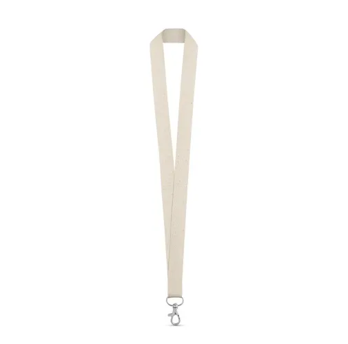natural claro HEATHROW. Lanyard de algodón 100%