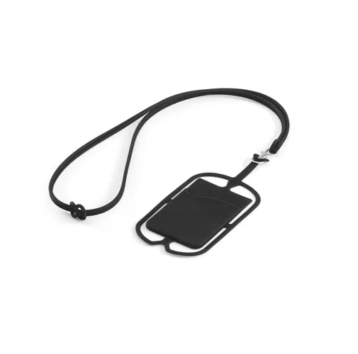 black NICOLAUS. Tarjetero con soporte para smartphone