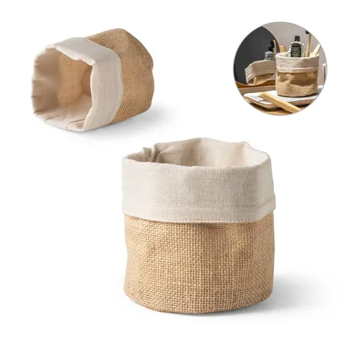 DUCASSE. BOLSA MULTIUSOS EN YUTE (260G/M²) Y ALGODÓN (120G/M²)