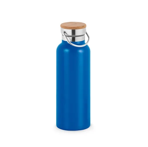 blue RAGNAR. Botella de acero inoxidable (36% reciclado) con doble cuerpo 570 mL