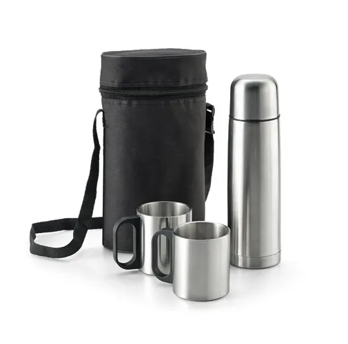cromado DURANT. Juego de termos y tazas