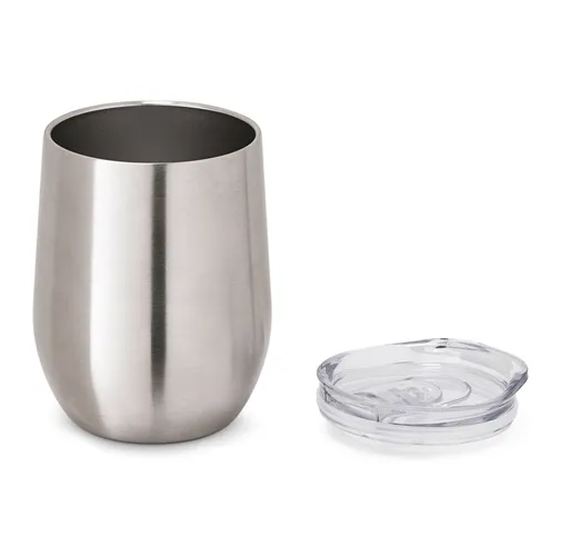 cromado satinado RONDE. Taza de viaje 400 mL