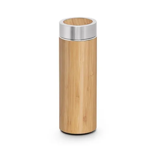 natural NATUREL. Botella térmica de bambú y acero inoxidable (90% reciclado) 430 Ml