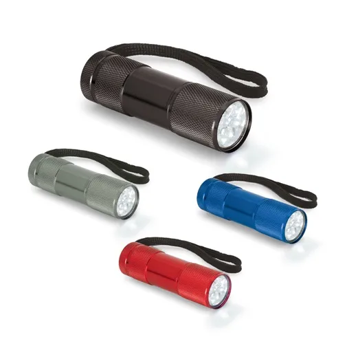 FLASHY. Linterna de aluminio con 9 LEDs