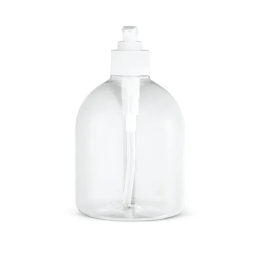white REFLASK 500. Frasco con dosificador fabricado en PET y PP, 500 mL
