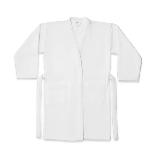 white RUFFALO LARGE. Albornoz de algodón (82%) y algodón reciclado (18%) (350 g/m²)