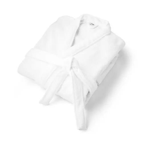 white RUFFALO LARGE. Albornoz de algodón (82%) y algodón reciclado (18%) (350 g/m²)