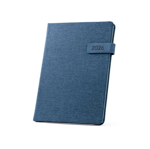 blue ANDRESEN B5. Agenda en poliéster reciclado (100% rPET)