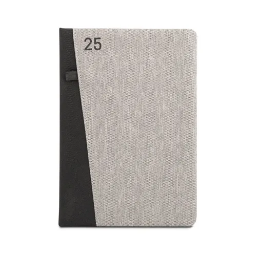 gray LARSSON B5. Agenda B5 en poliéster reciclado (100% rPET)