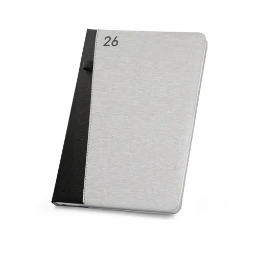 gray LARSSON B5. Agenda B5 en poliéster reciclado (100% rPET)