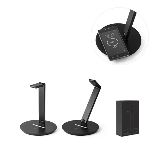 GERST. Soporte para auriculares en ABS con cargador inalámbrico incorporado