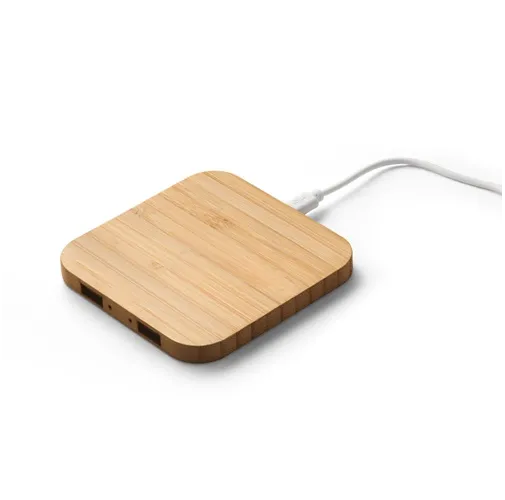 natural DALTON. Cargador inalámbrico superrápido de 15W, fabricado en bambú