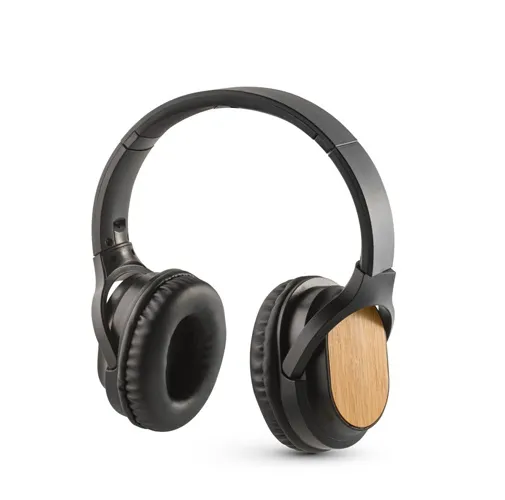 black GOULD. Auriculares inalámbricos plegables con 5h de autonomía, fabricado en bambú y ABS