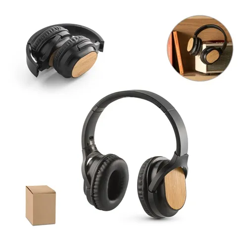 GOULD. AURICULARES INALÁMBRICOS PLEGABLES CON 5H DE AUTONOMÍA, FABRICADO EN BAMBÚ Y ABS