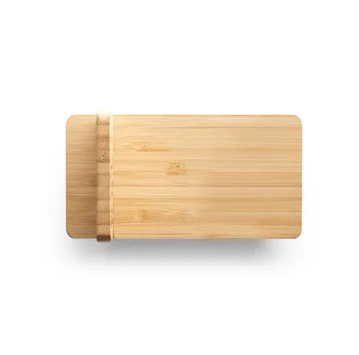 natural LANGE. Soporte para smartphone con cargador inalámbrico, rápido, de 15 W en bambú