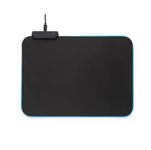 black THORNE MOUSEPAD RGB. Alfombrilla de ratón gaming con luces LED RGB, fabricada en poliéster