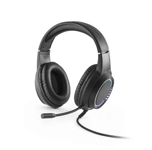black Thorne Headset RGB. Auriculares ABS con cable de 2m, micrófono y luces LED RGB