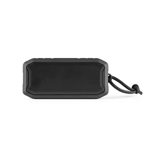 black SHEERAN. Altavoz portátil de 10W con IPX7 y 9h de autonomía, fabricado en 100% rABS