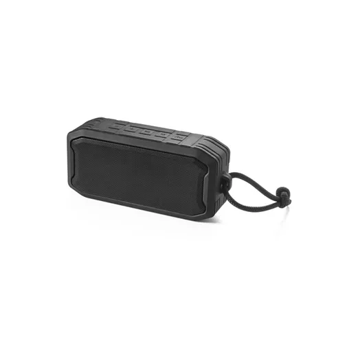 black SHEERAN. Altavoz portátil de 10W con IPX7 y 9h de autonomía, fabricado en 100% rABS