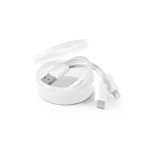 white EMMY. Cable USB 3 en 1 hecho en ABS y PVC