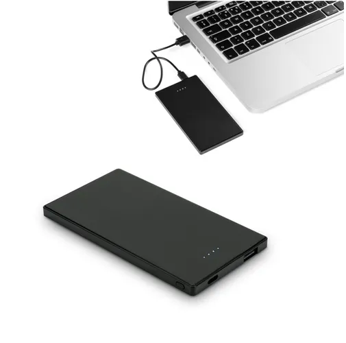 DENNING. BATERÍA EXTERNA FINA DE ACERO INOXIDABLE DE 5000 MAH