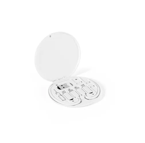white SYSTROM. Cable de carga ultrarrápida y set de adaptadores ABS reciclado (100% rABS)