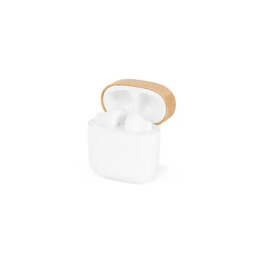 white COBAIN. Auriculares inalámbricos con 5h de autonomía en ABS reciclado (100% rABS) y bambú
