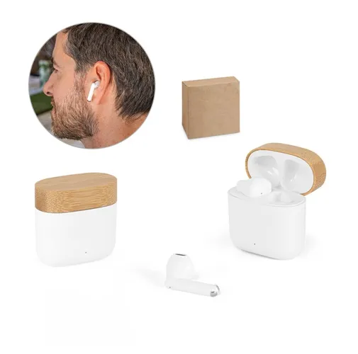 COBAIN. AURICULARES INALÁMBRICOS CON 5H DE AUTONOMÍA EN ABS RECICLADO (100% RABS) Y BAMBÚ