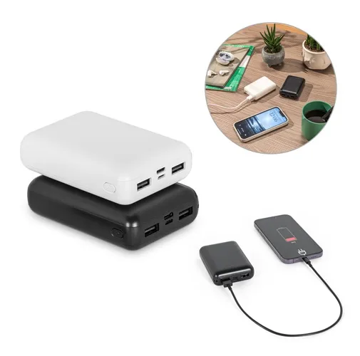 LEAKEY 10. BATERÍA EXTERNA DE 10'000 MAH EN ABS RECICLADO (100% RABS