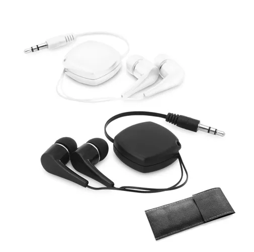 PINEL. Auriculares con cable retráctil de 0.75m en ABS