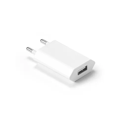 white WOESE. Adaptador de corriente USB-A 5W fabricado en ABS reciclado (100% rABS)