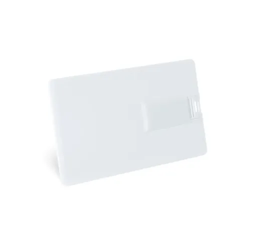 white WALLACE 8GB. Memoria USB UDP de 8GB, fabricada en ABS