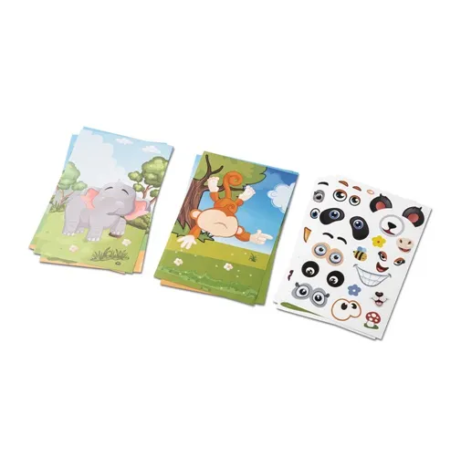 white MADAGASCAR. Juego de pegatinas
