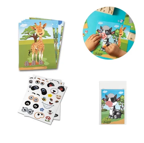 MADAGASCAR. JUEGO DE PEGATINAS
