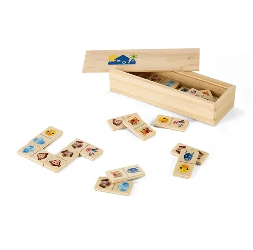 DOMIN. JUEGO DE DOMINÓ DE MADERA