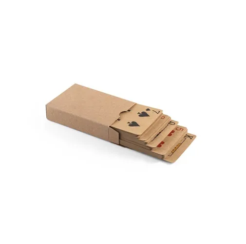 black FISCHER. Baraja de 54 cartas clásicas en papel kraft, con material certificado FSC™ y otros materiales controlados