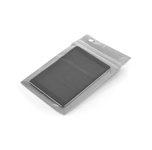 gris claro PLATTE. Bolsa táctil de PVC impermeable para tablets de hasta 9.7\'\'