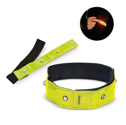 VISIBLE. Brazalete reflectante con 4 LED rojos