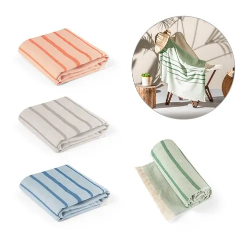 CAPLAN. TOALLA MULTIFUNCIONAL (260 G/M²) FABRICADA EN ALGODÓN LIGERO Y RESISTENTE (90%) Y ALGODÓN RECICLADO (10%)