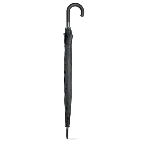 black GUIL. Paraguas de 12 varillas de poliéster 190T con apertura automática