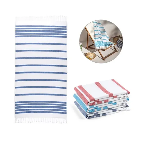 SARDENHA. TOALLA DE PLAYA DE ALGODÓN (70% RECICLADO) Y POLIÉSTER (30% RECICLADO) (180 G/M²)