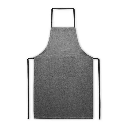 black ZIMBRO. Delantal con algodón reciclado (140 g/m²)