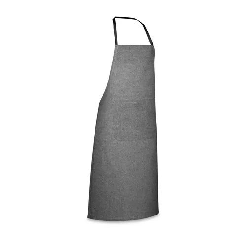 black ZIMBRO. Delantal con algodón reciclado (140 g/m²)