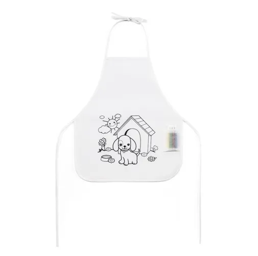white NILO. Delantal infantil para colorear en tejido sin tejer (80 g/m²)
