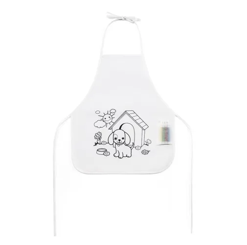 white NILO. Delantal infantil para colorear en tejido sin tejer (80 g/m²)