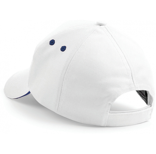 white / french navy Gorra Ultimate - 5 paneles con sándwich contrastado