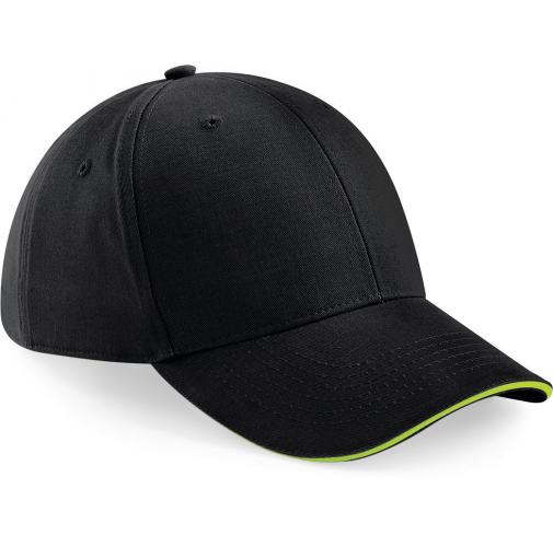 black / lime green Gorra Athleisure - 6 paneles