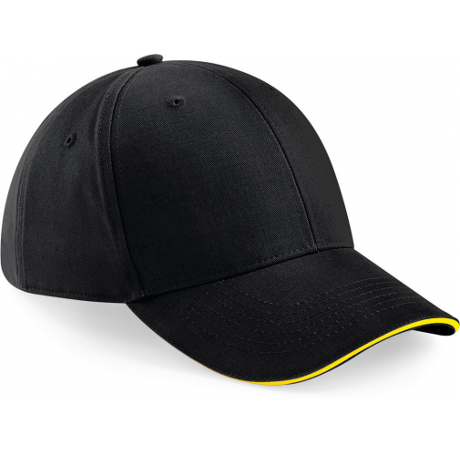black / yellow Gorra Athleisure - 6 paneles