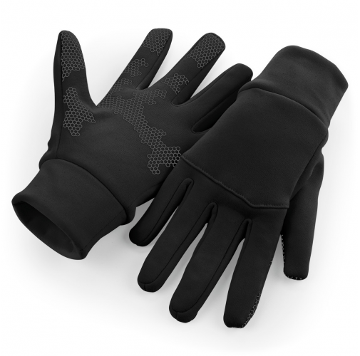 black Guantes deporte Softshell