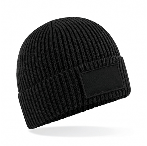 black Gorro moderno con parche<br/>